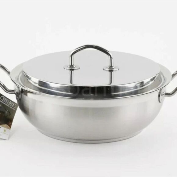 Silga Teknika Stainless Steel 24cm/10" Casserole Pot w/Lid - Picture 1 of 12